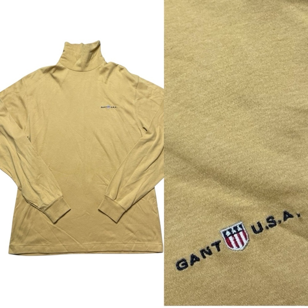 GANT USA Turtleneck Mustard Yellow Size Large